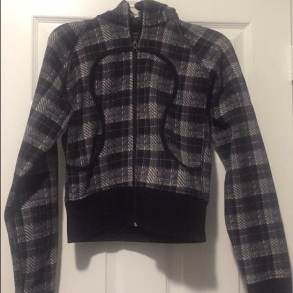 Lululemon Sz 6 Plaid Scuba Hoodie
